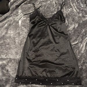 Chic Black Lace Slip Dress